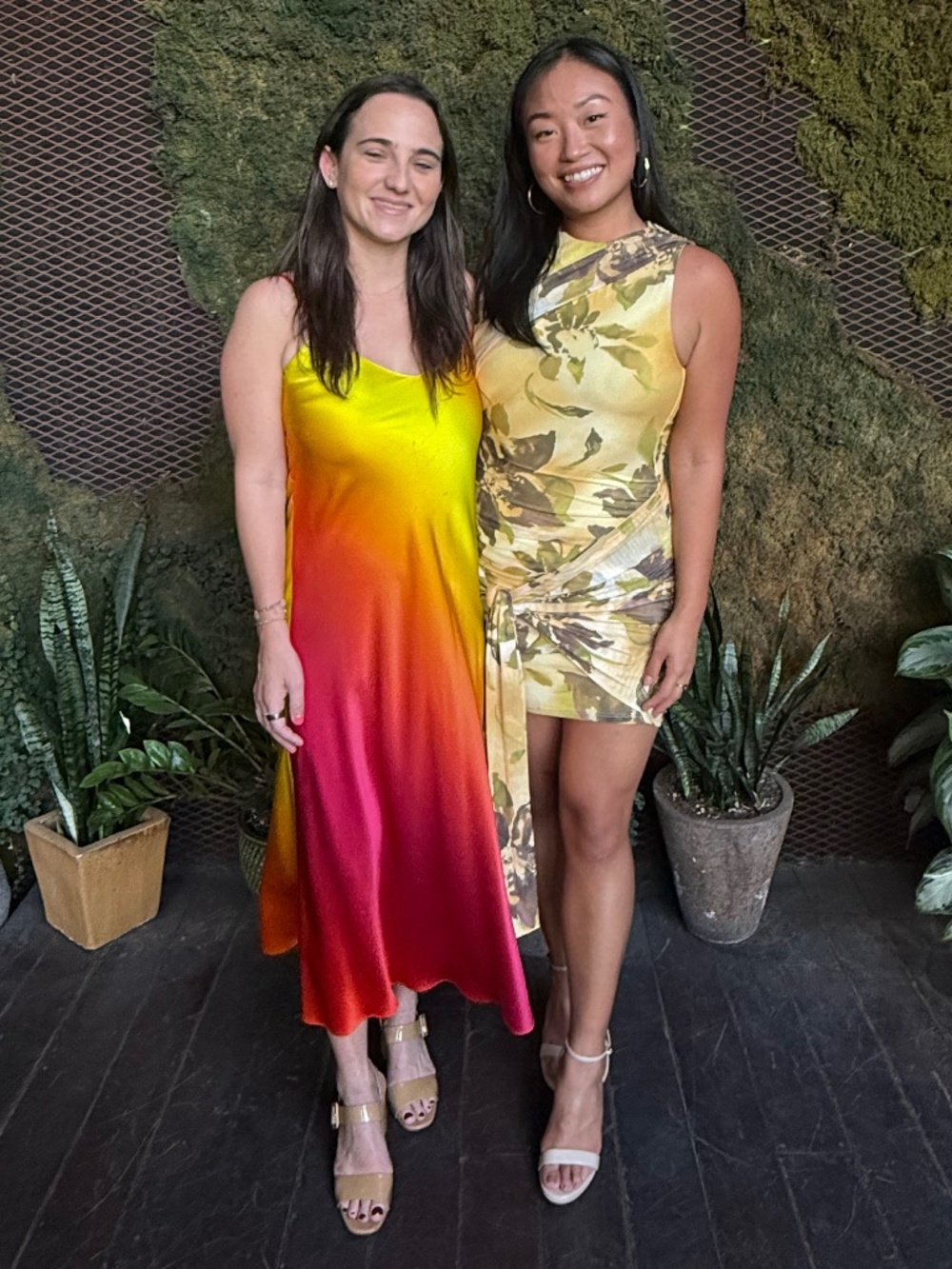 ASOS yellow floral mini dress